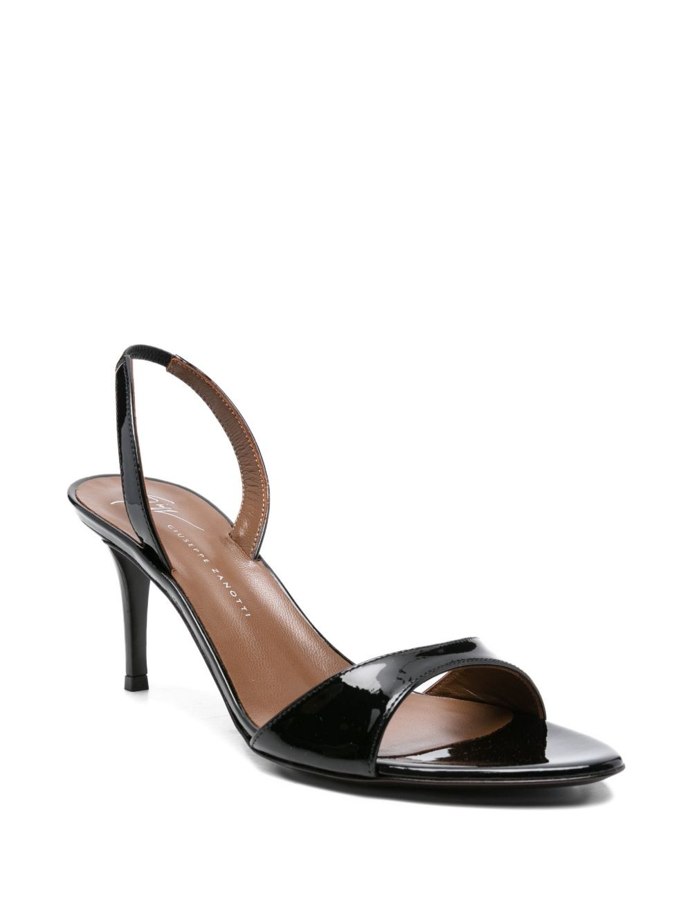 75 mm slingback patent leather sandals - 2