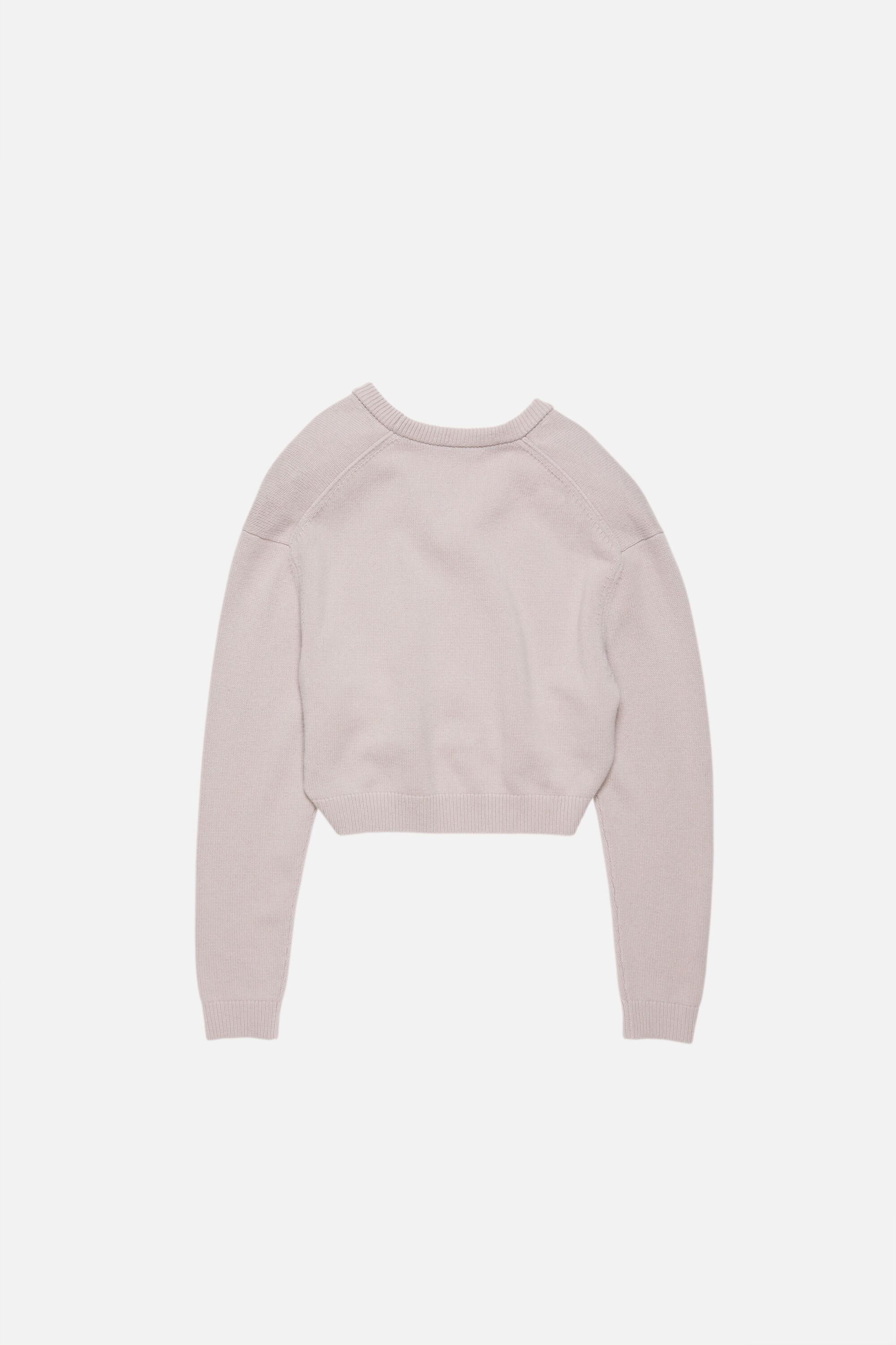 Wool v-neck sweater - Pale grey - 7