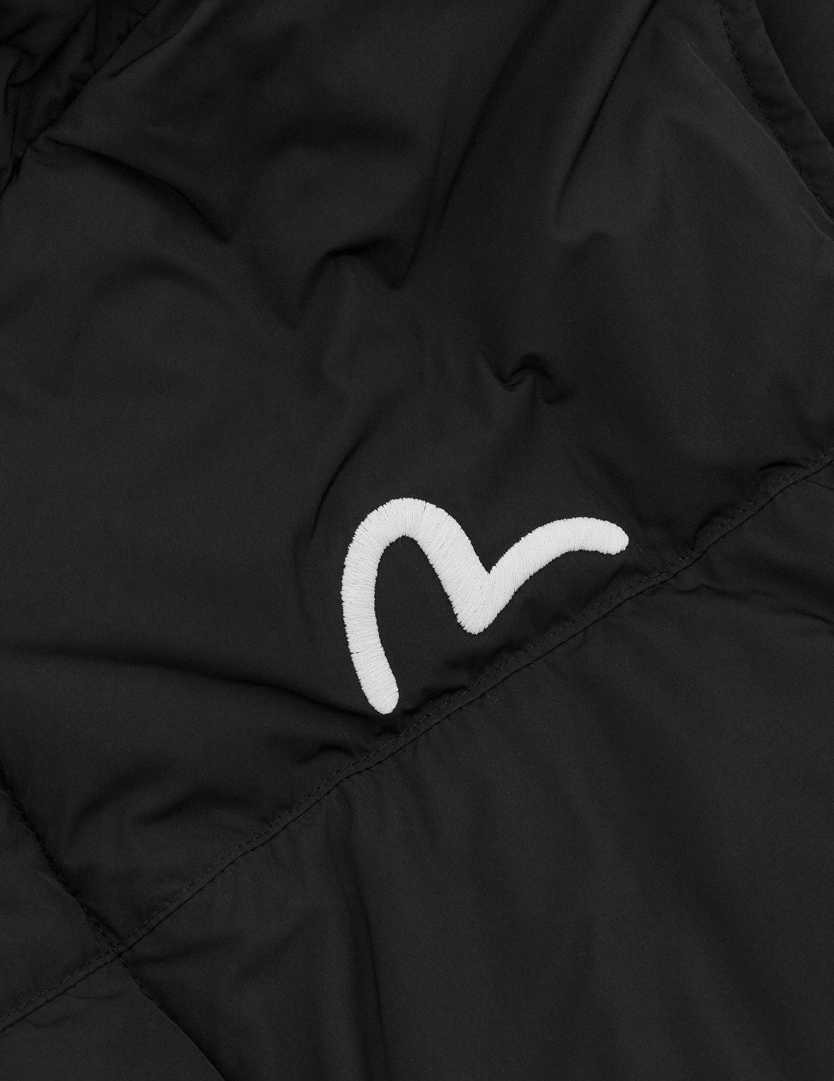 Seagull Embroidery Detachable Relax Fit Down Jacket - 11