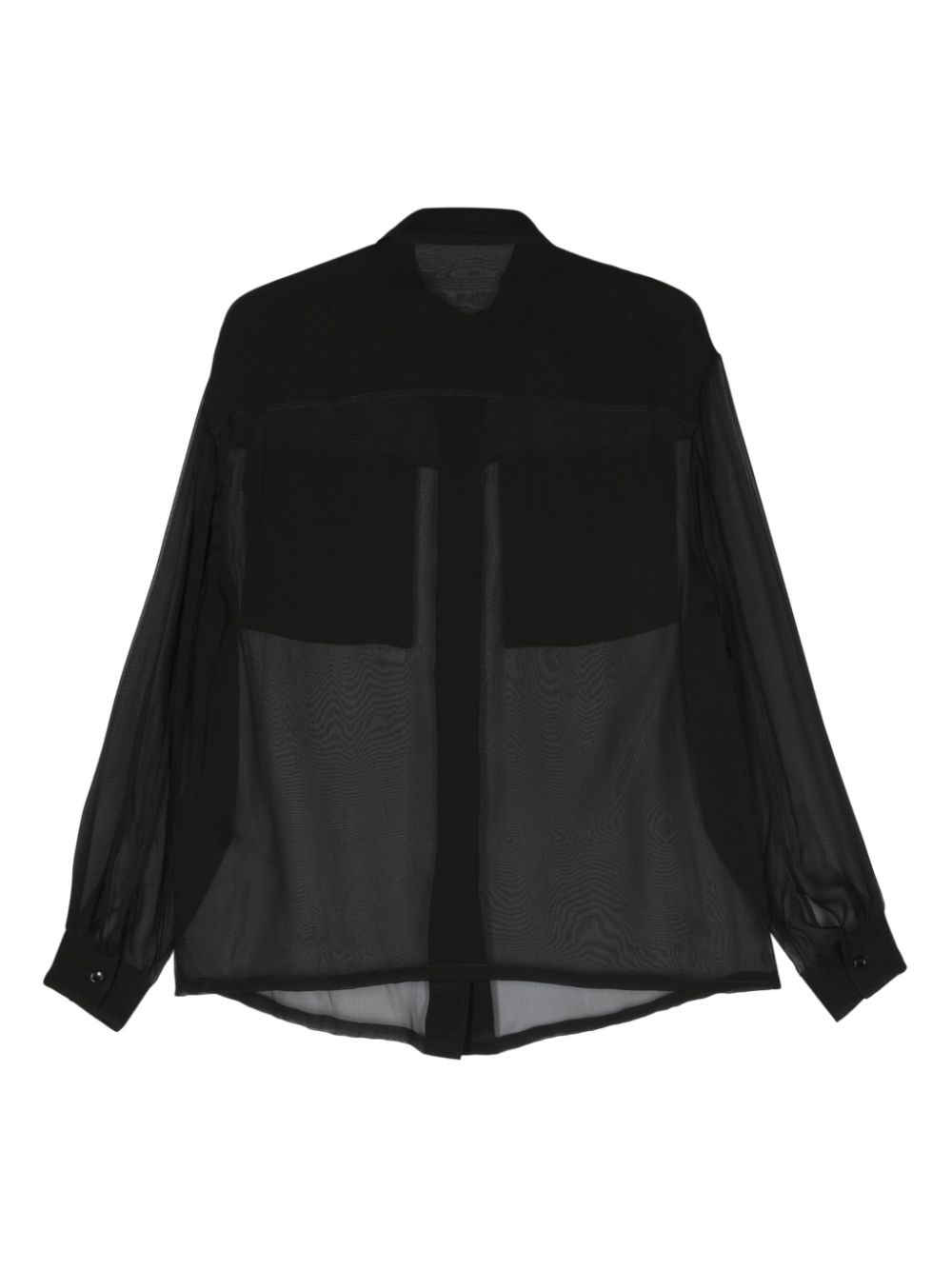 semi-sheer silk shirt - 2
