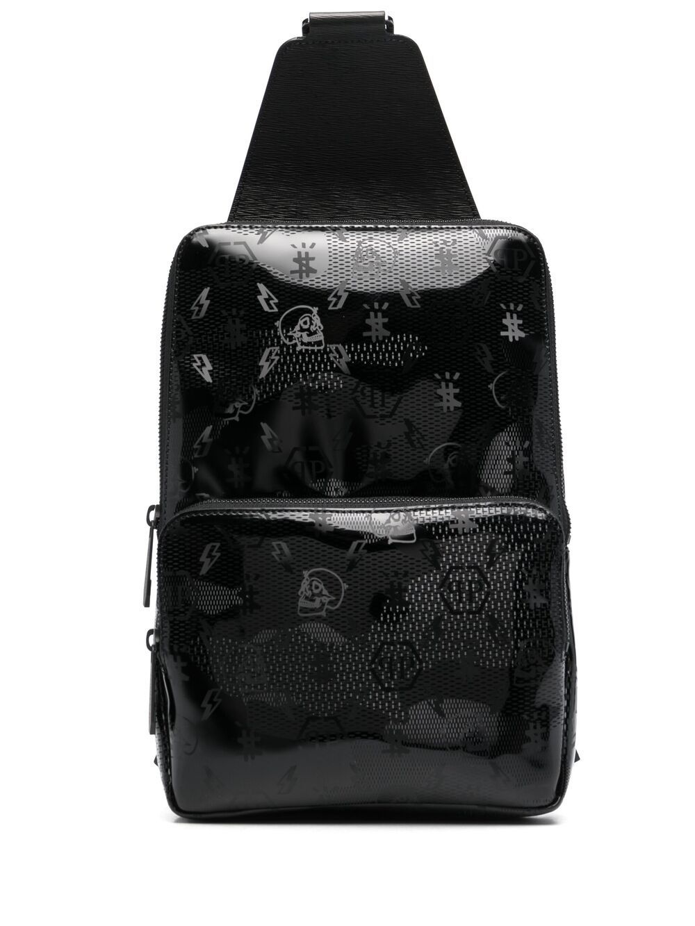 monogram-print crossobody backpack - 1