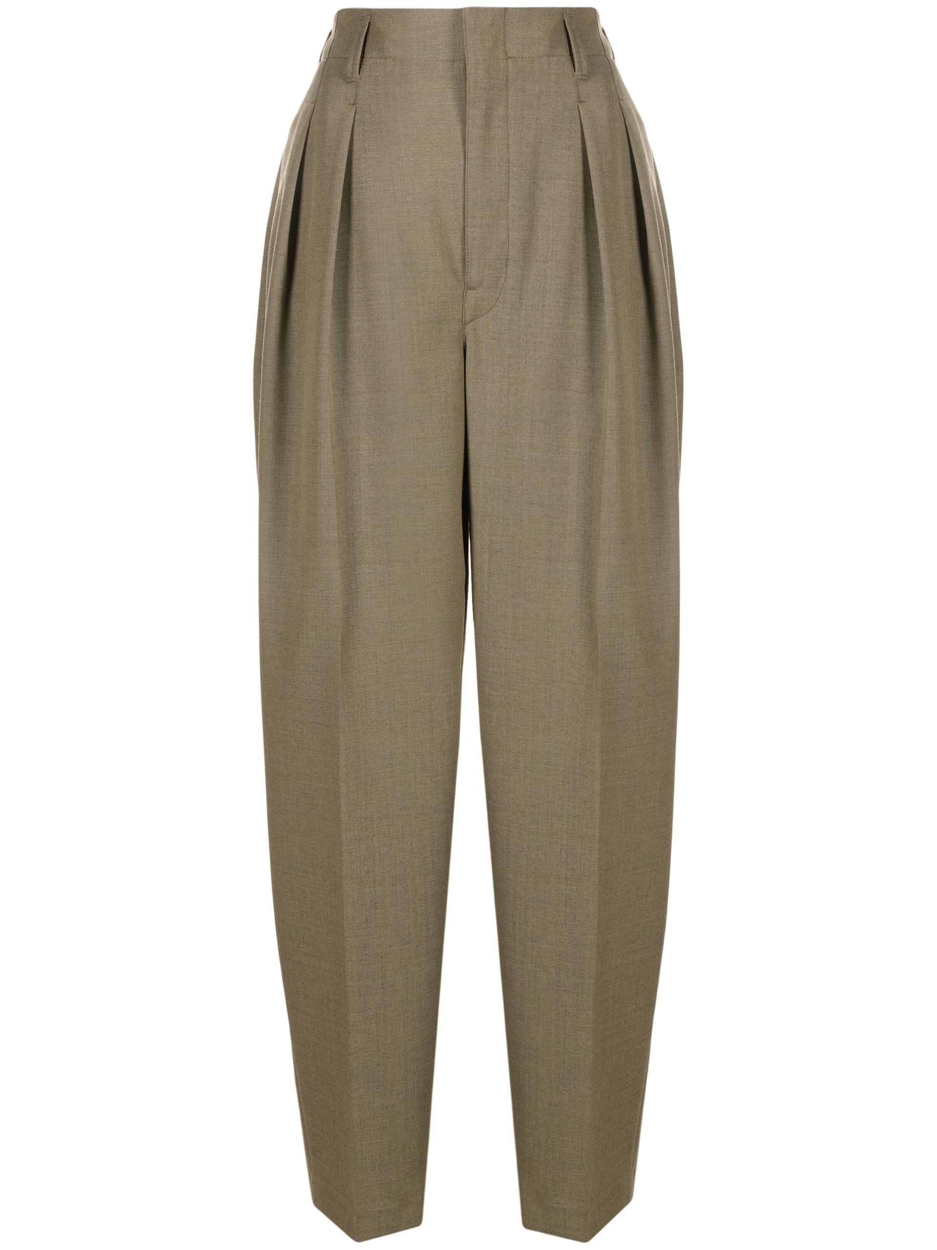 Neutral Tapered Trousers - 1