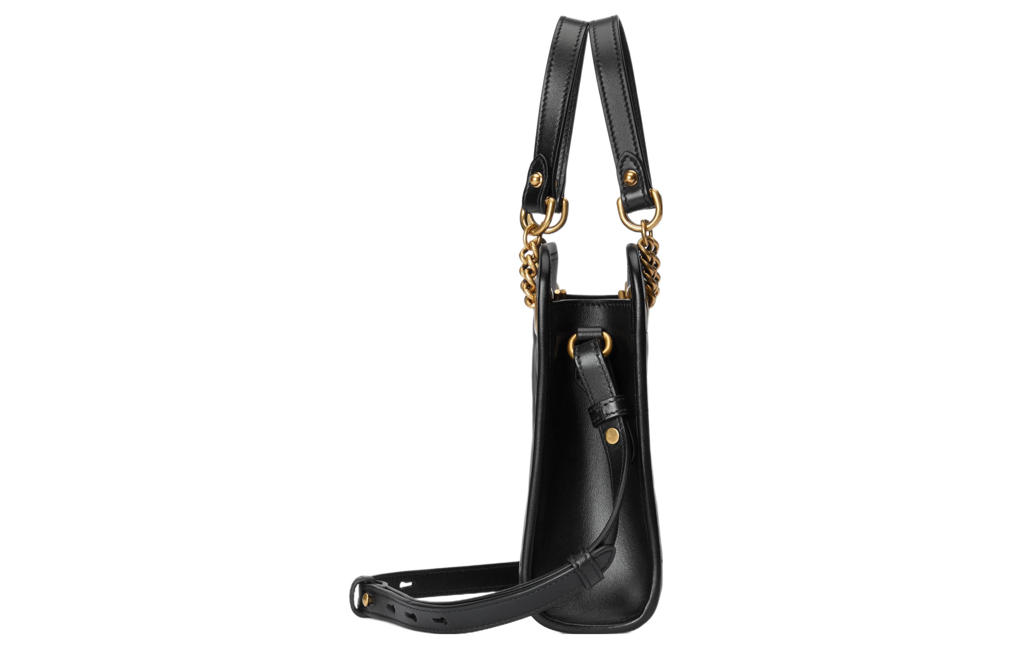 (WMNS) Gucci GG Marmont Matelasse Mini Bag 'Black' 696123-DTDHT-1000 - 4