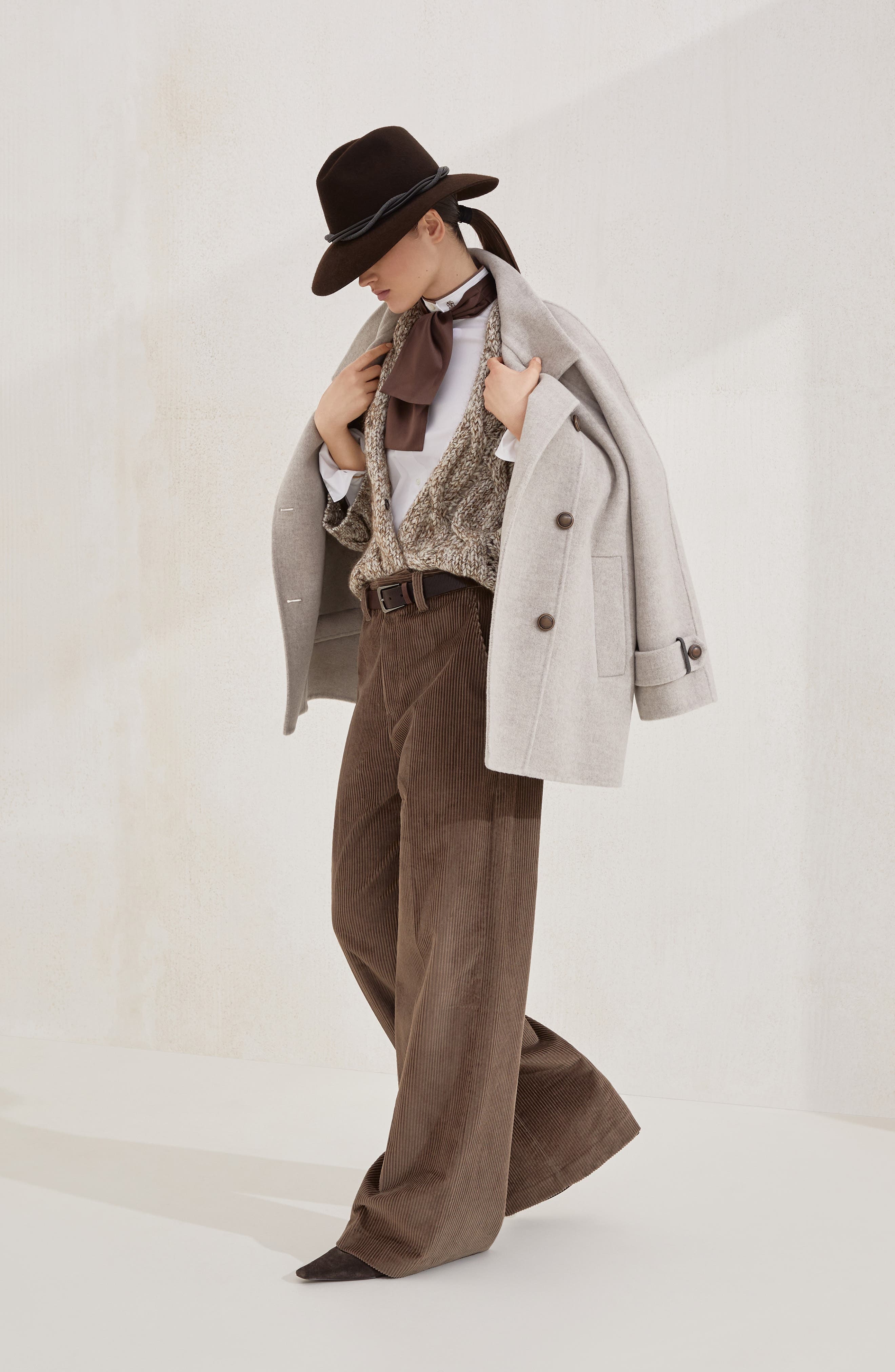 Brunello Cucinelli Hand-finished Caban jacket in Cool Beige at Nordstrom - 6