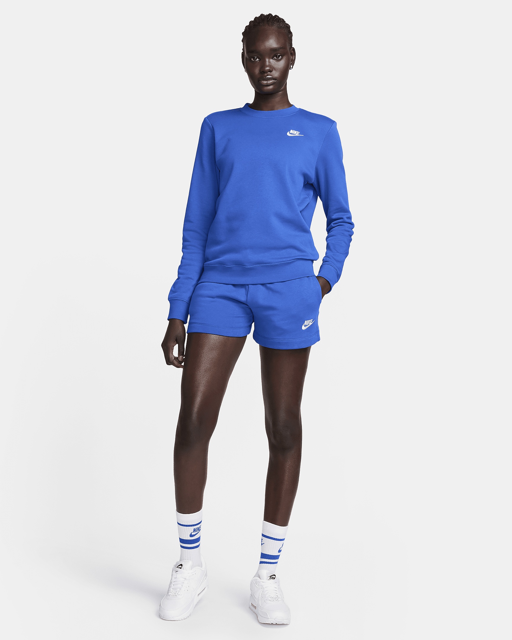 Women's Nike Sportswear Club Fleece Crew-Neck Sweatshirt - 5