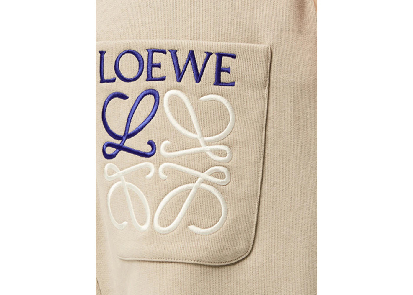 LOEWE Anagram Embroidered Jogging Trousers Stone Grey - 2