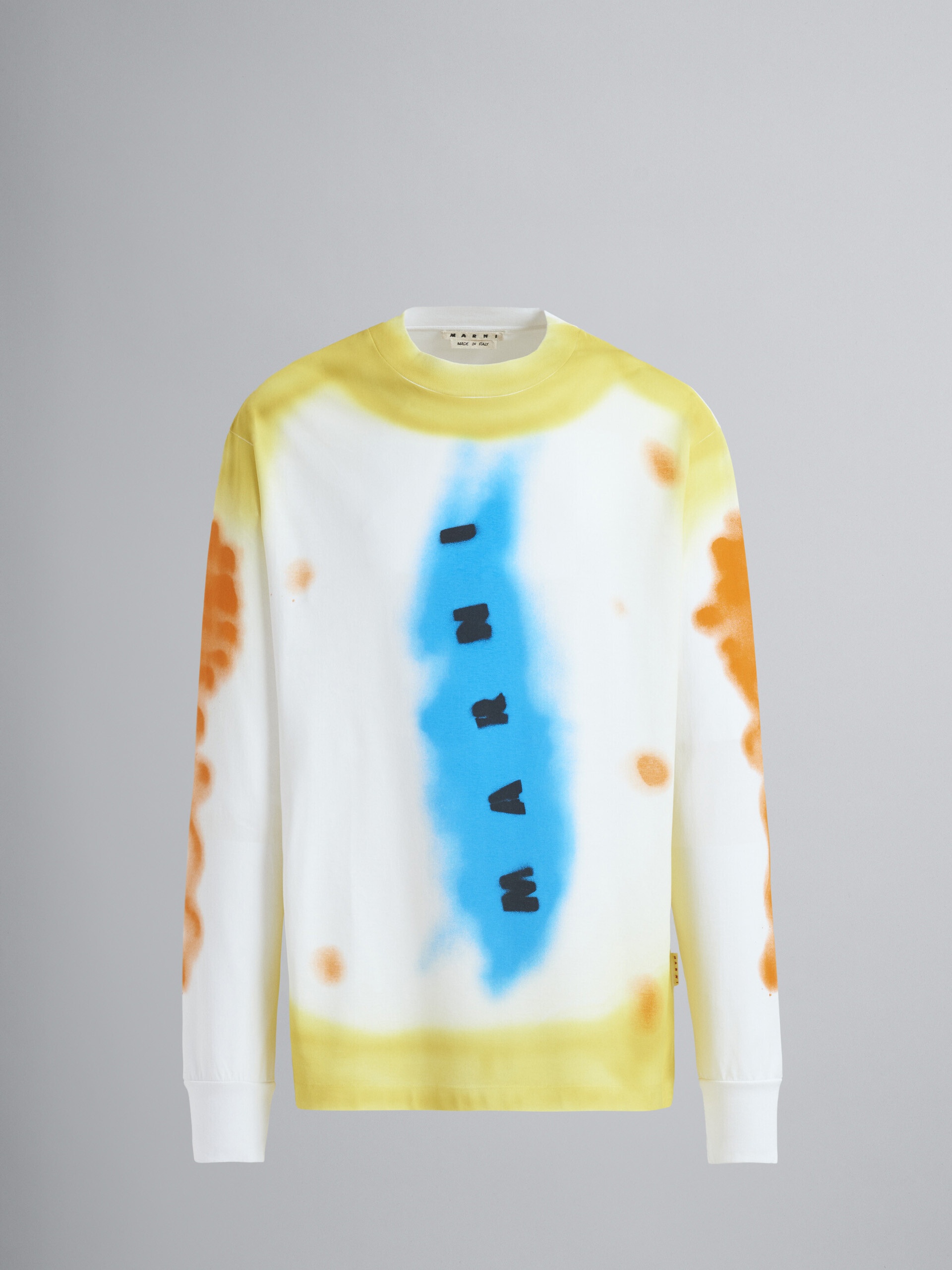 COTTON JERSEY T-SHIRT WITH AIRBRUSHED DETAILS - 1
