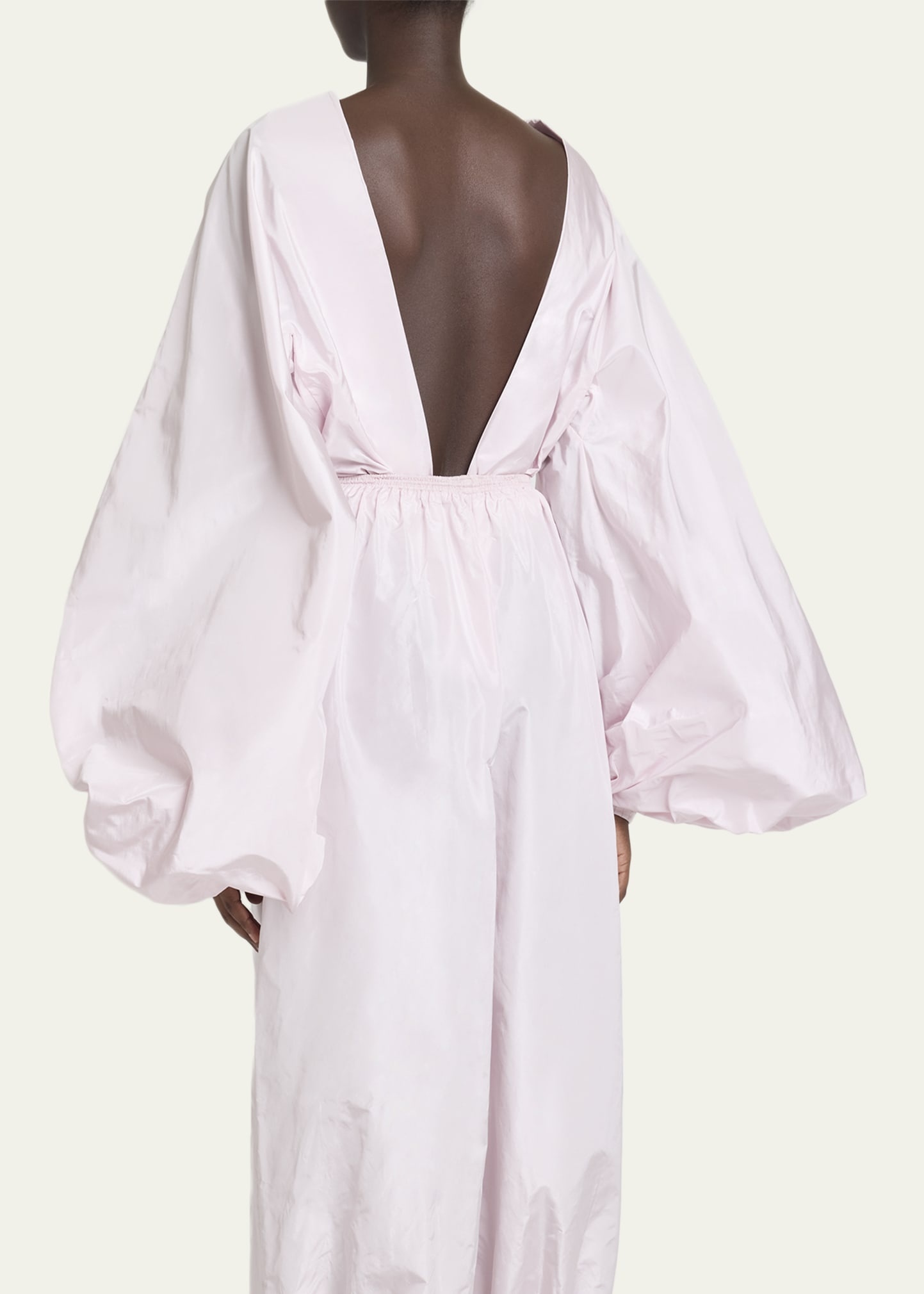 Puff-Sleeve Backless Bodysuit - 3