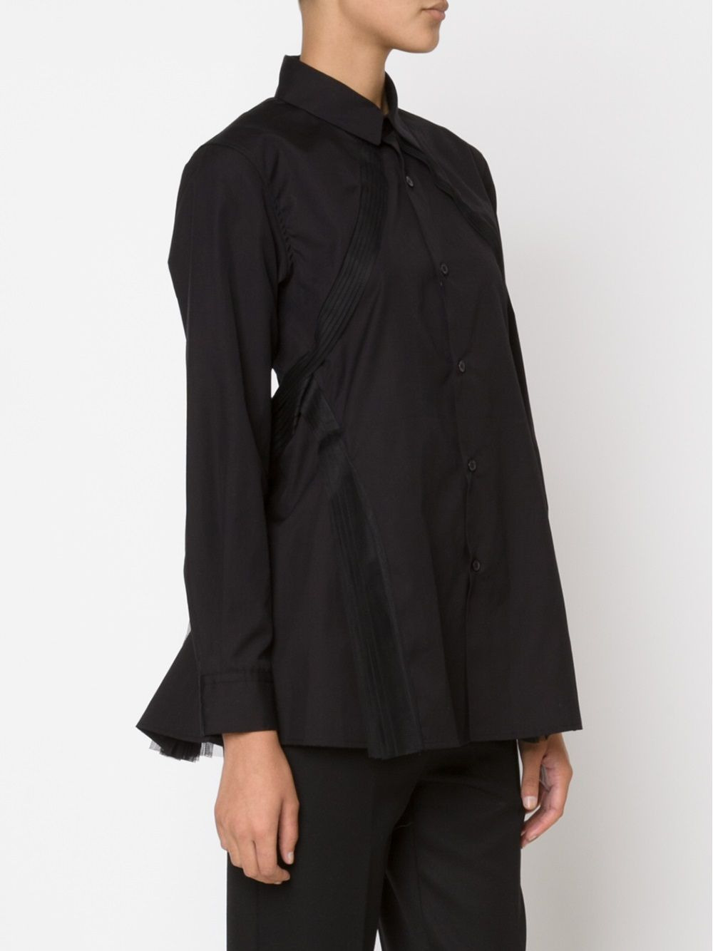 pleated detail shirt - 2