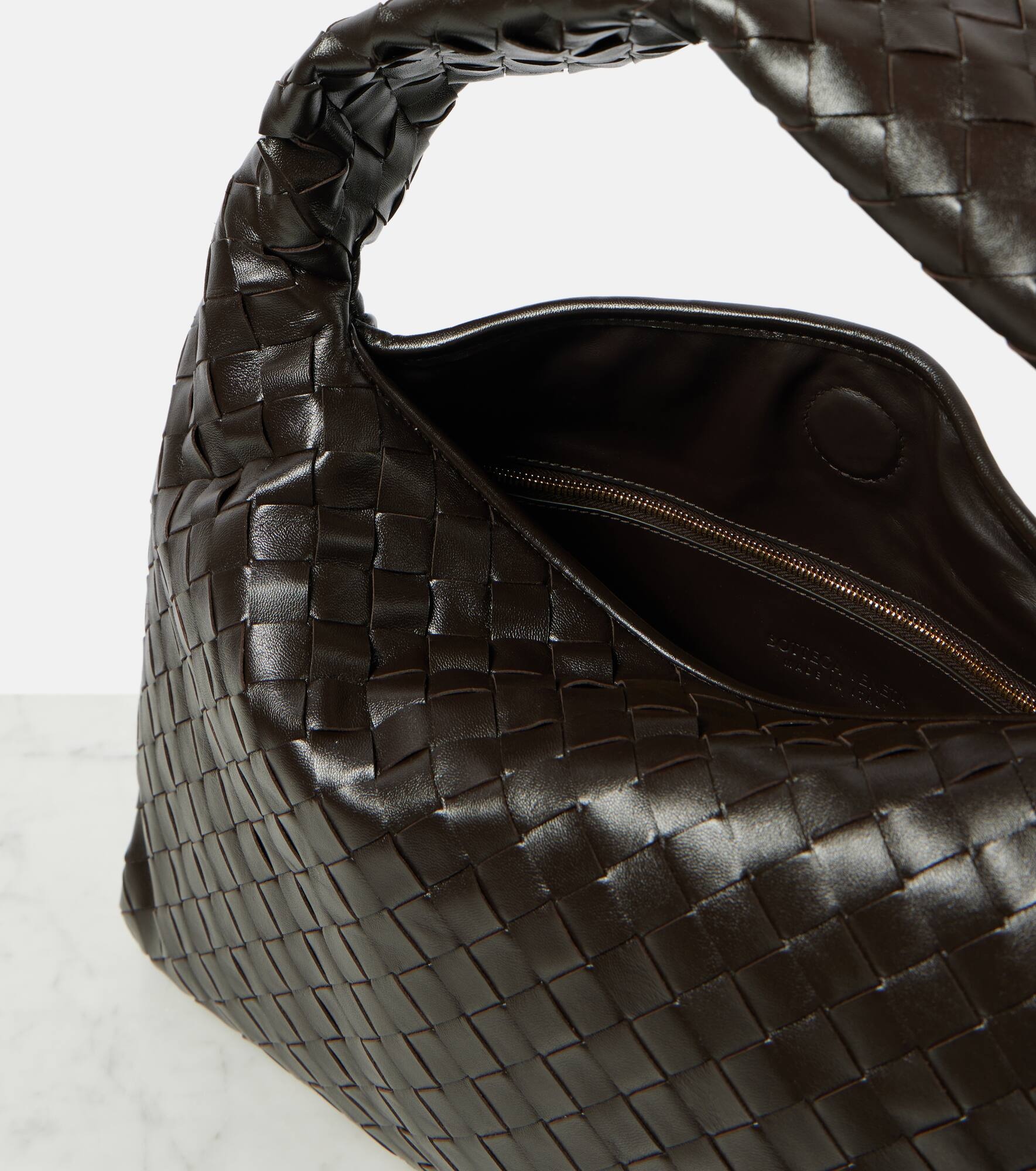 Hop Intrecciato Small leather shoulder bag - 3