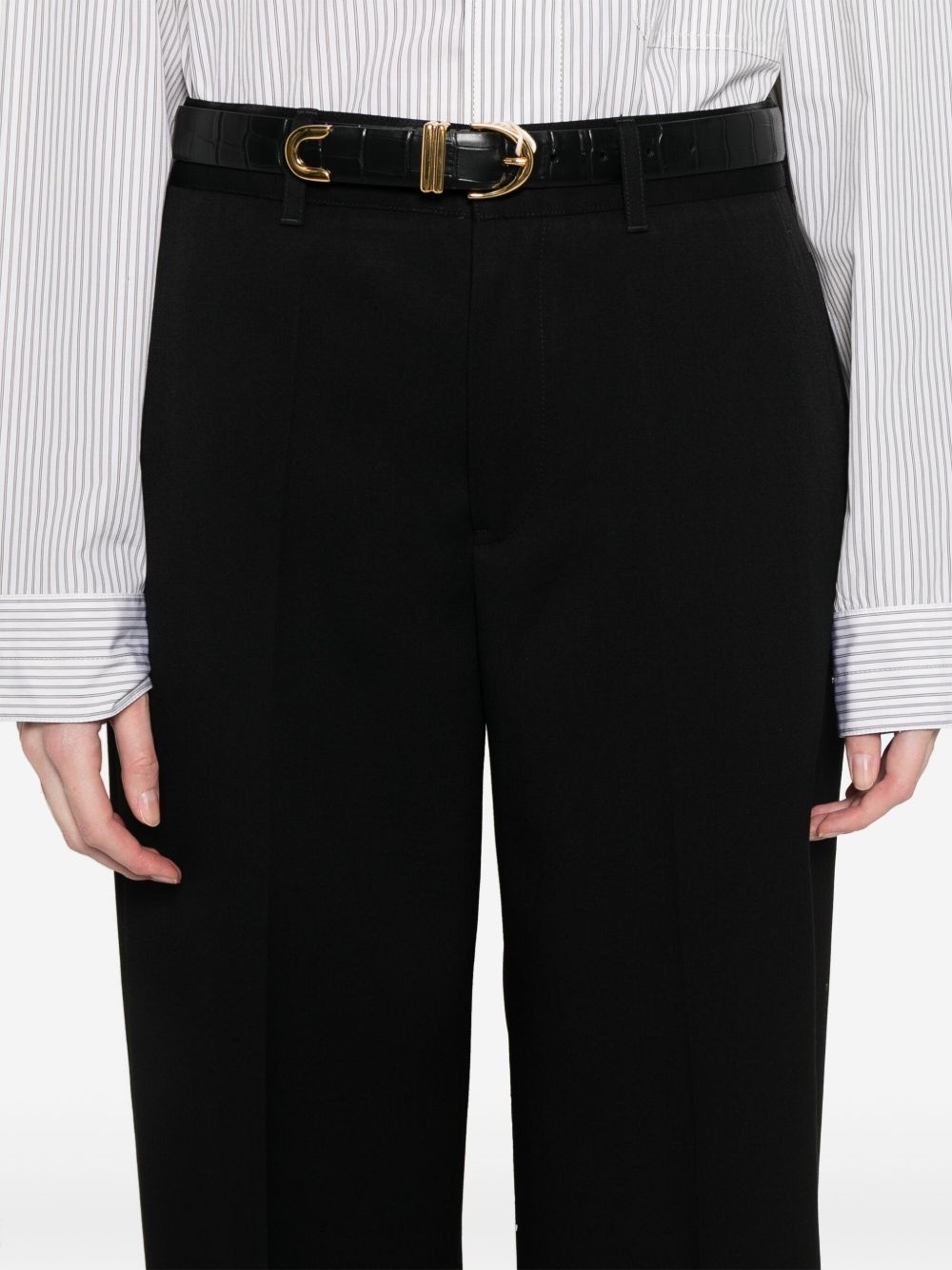 virgin-wool gabardine trousers - 5