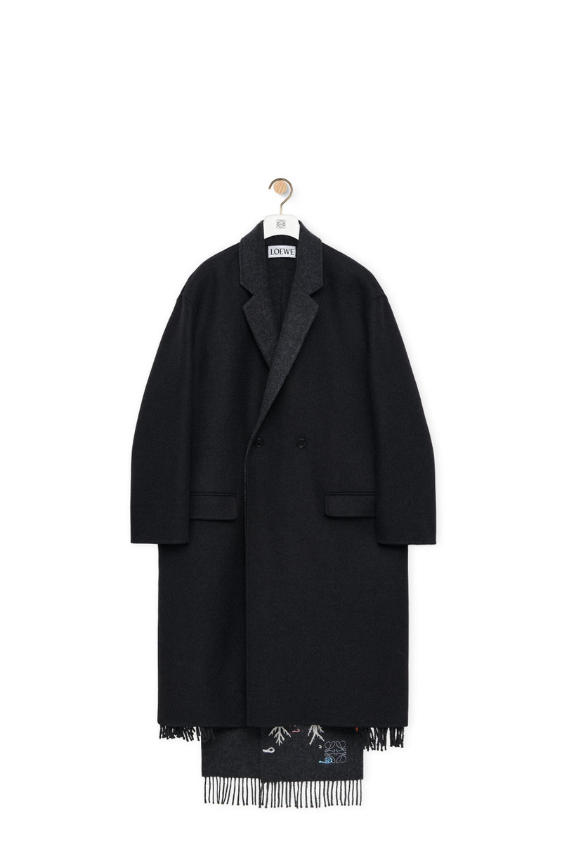 Scarf coat in wool and cashmere 1