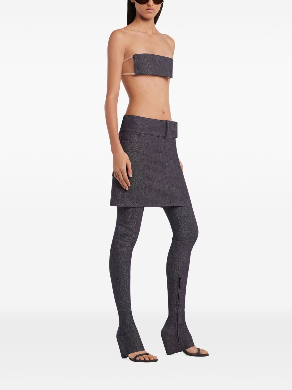 belted mini skirt - 3