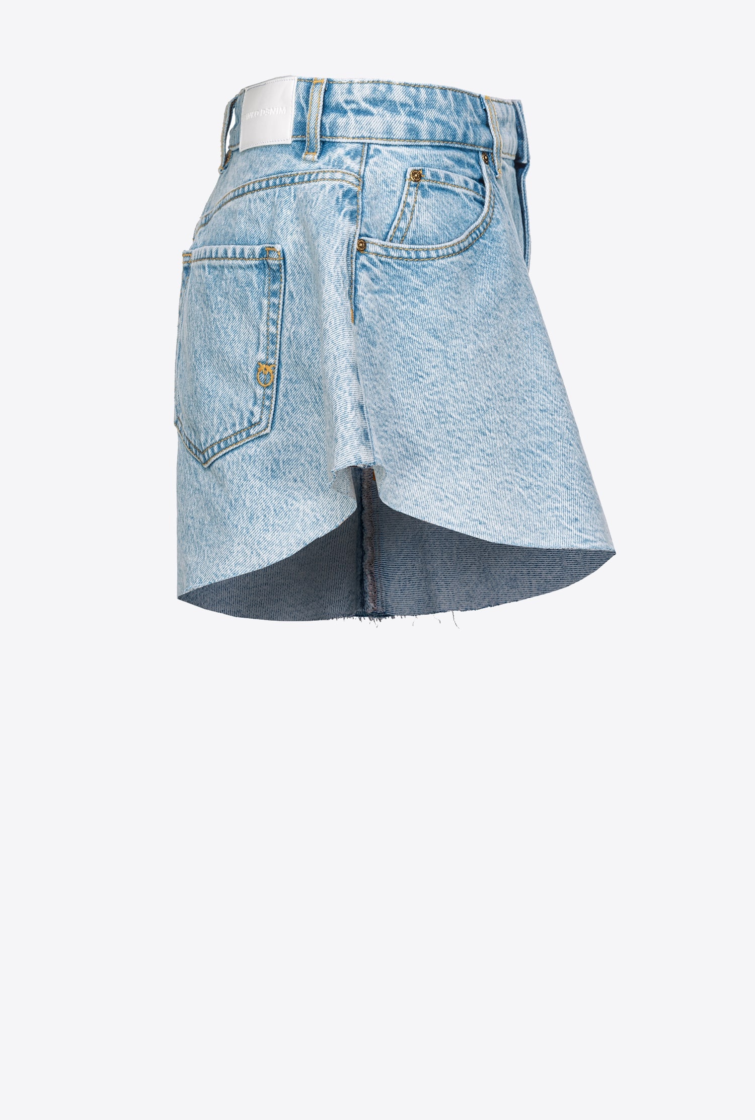 OCEAN BLUE DENIM BUTTERFLY SHORTS - 6