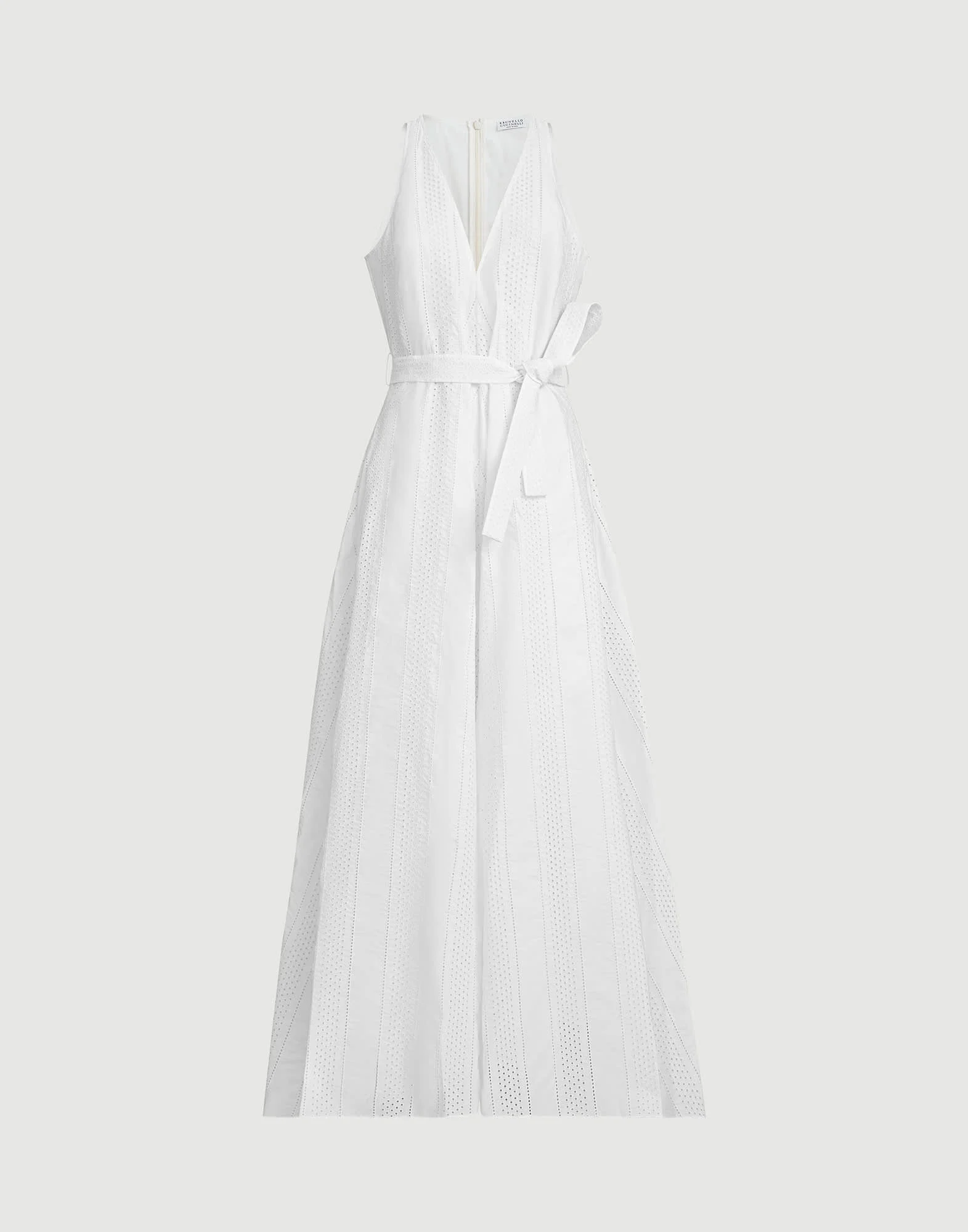 Techno cotton poplin broderie anglaise dress - 1