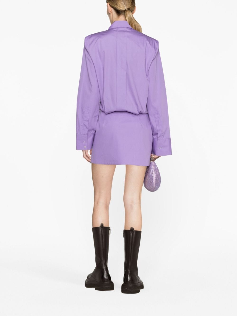 structured cotton shirt dress - 3
