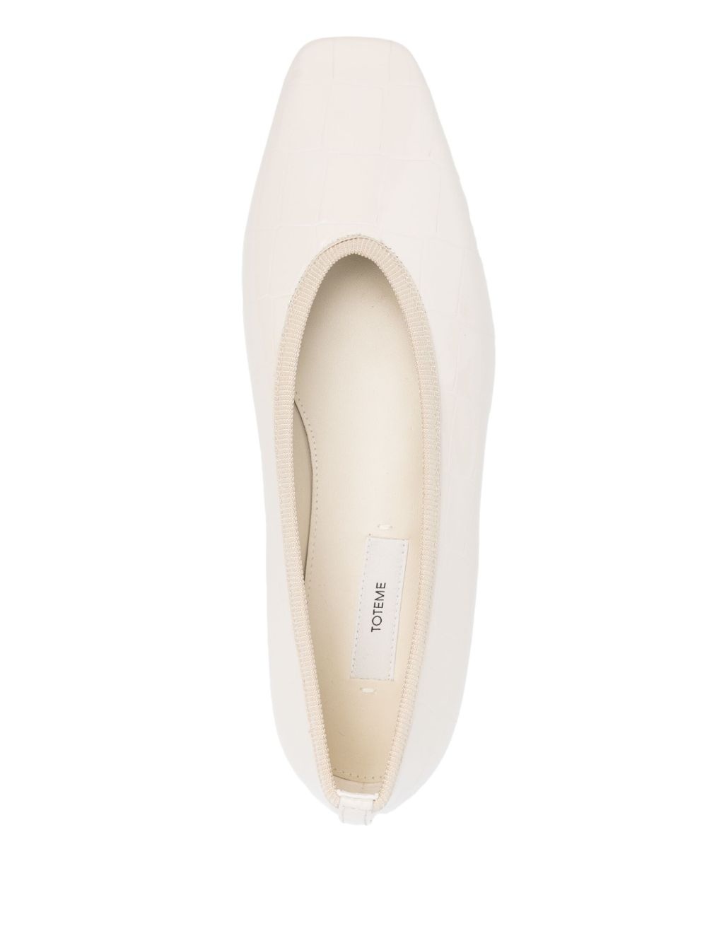 crocodile-embossed ballet flats - 4