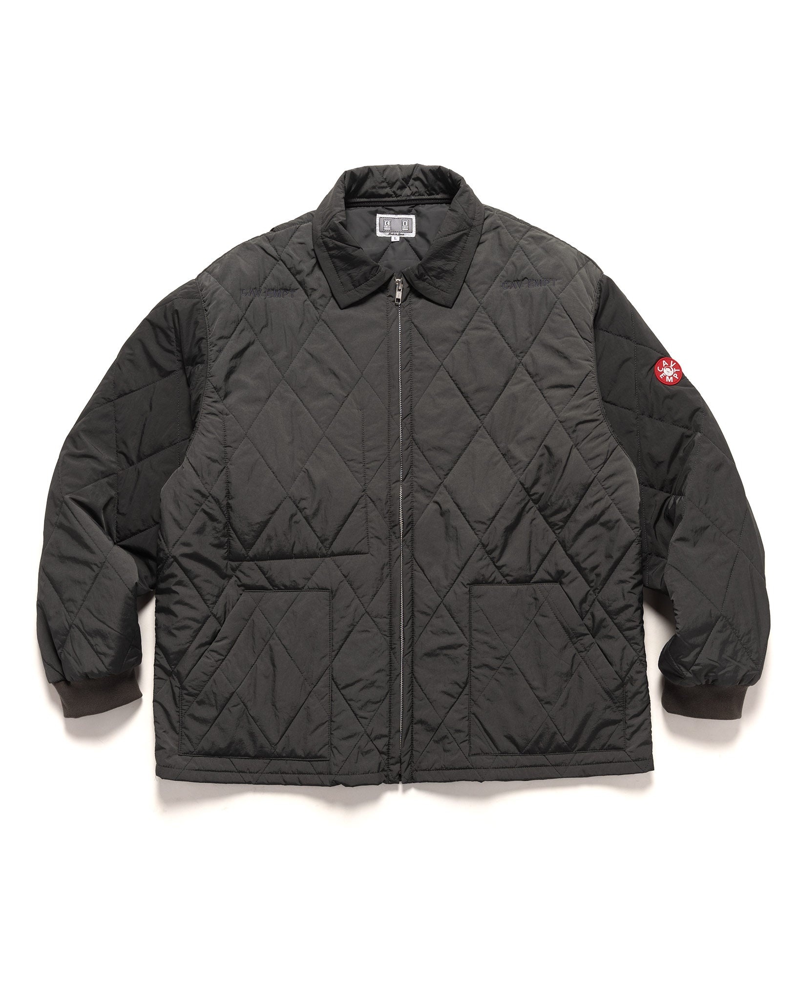 Cav Empt Quilt Zip Jacket Charcoal | havenshop | REVERSIBLE