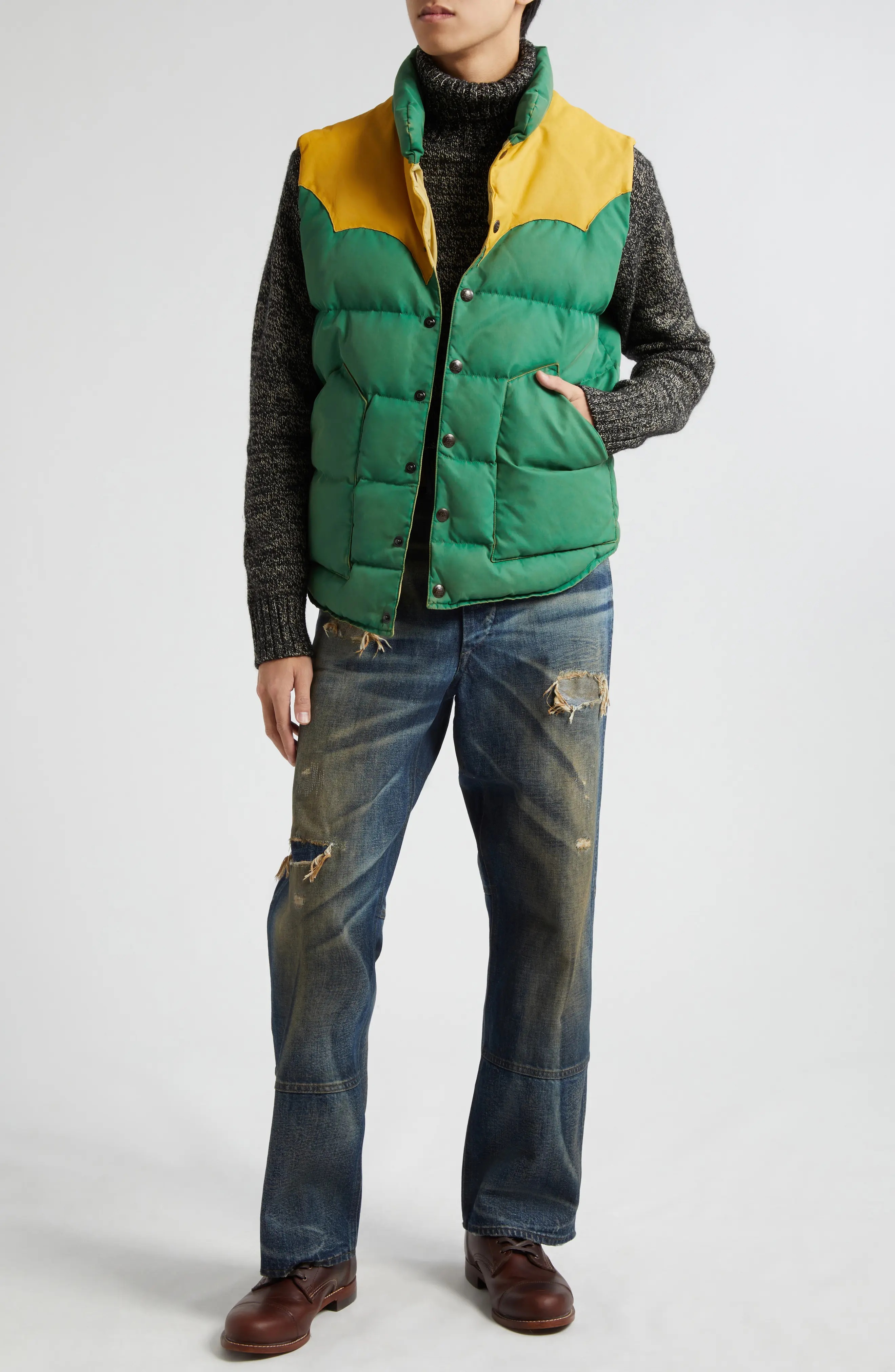 ジャケット・アウター Ralph Lauren Leather Coating Down Vest RRL Ralph Lauren × Ralph Lauren Double RL RRL Arctic Bear