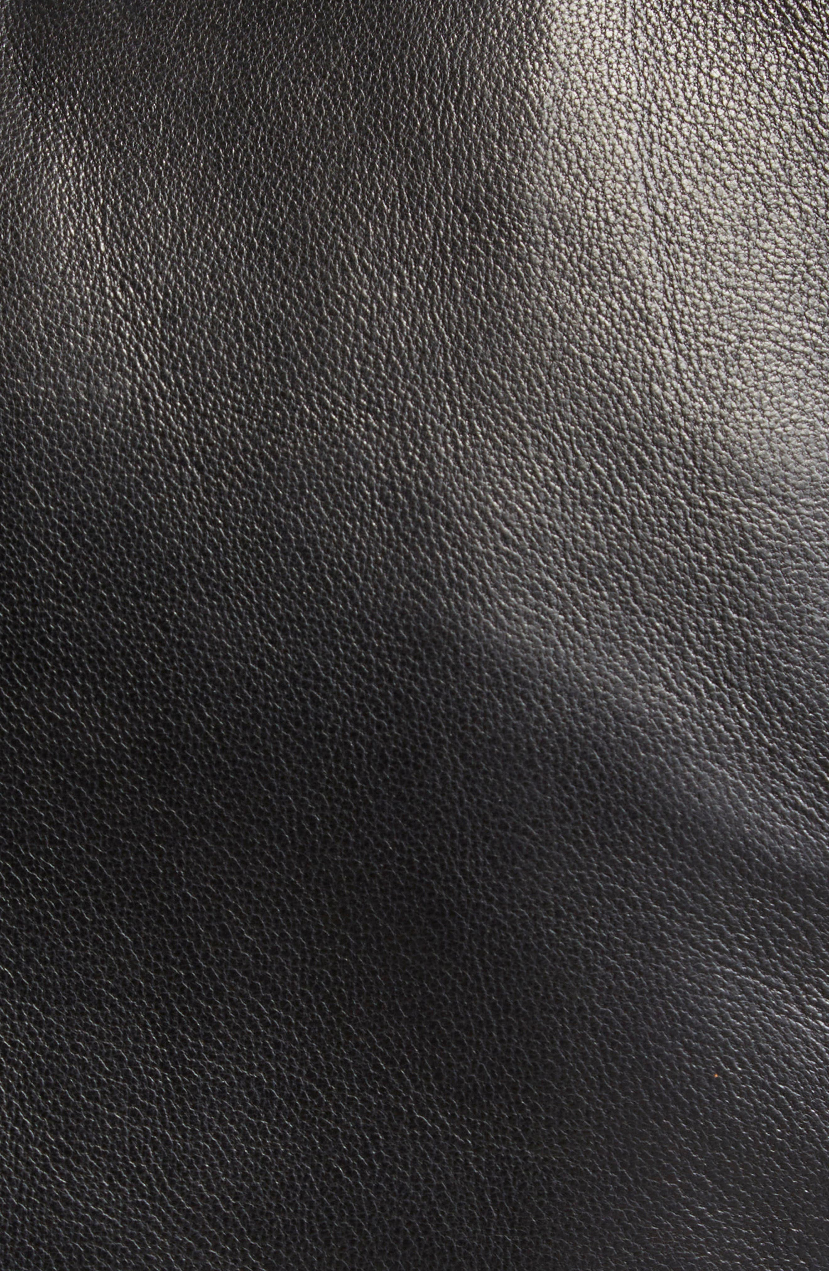 Balmain Halterneck Lambskin Leather Minidress in Black at Nordstrom - 6