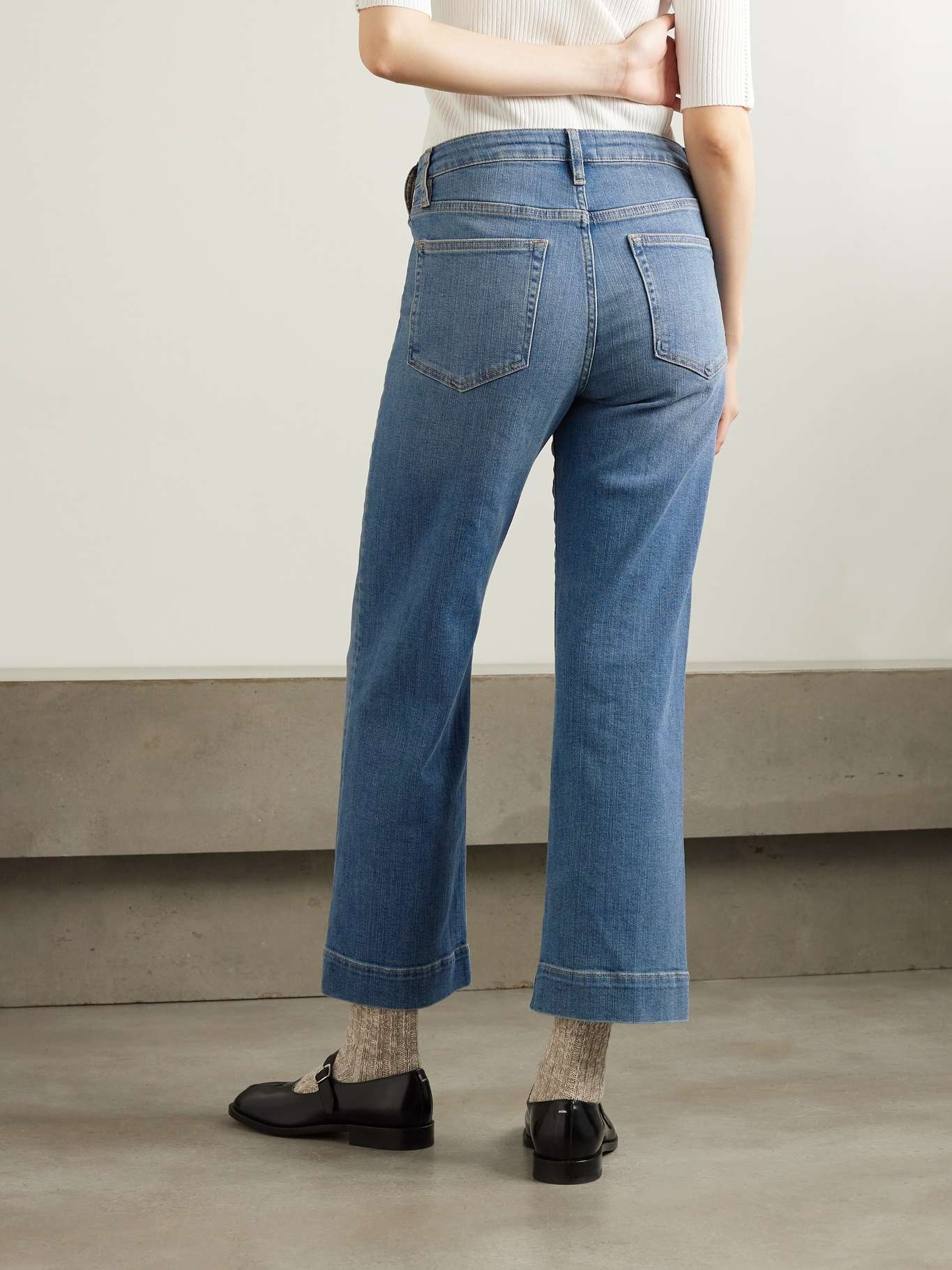 Cropped high-rise slim-leg jeans - 4