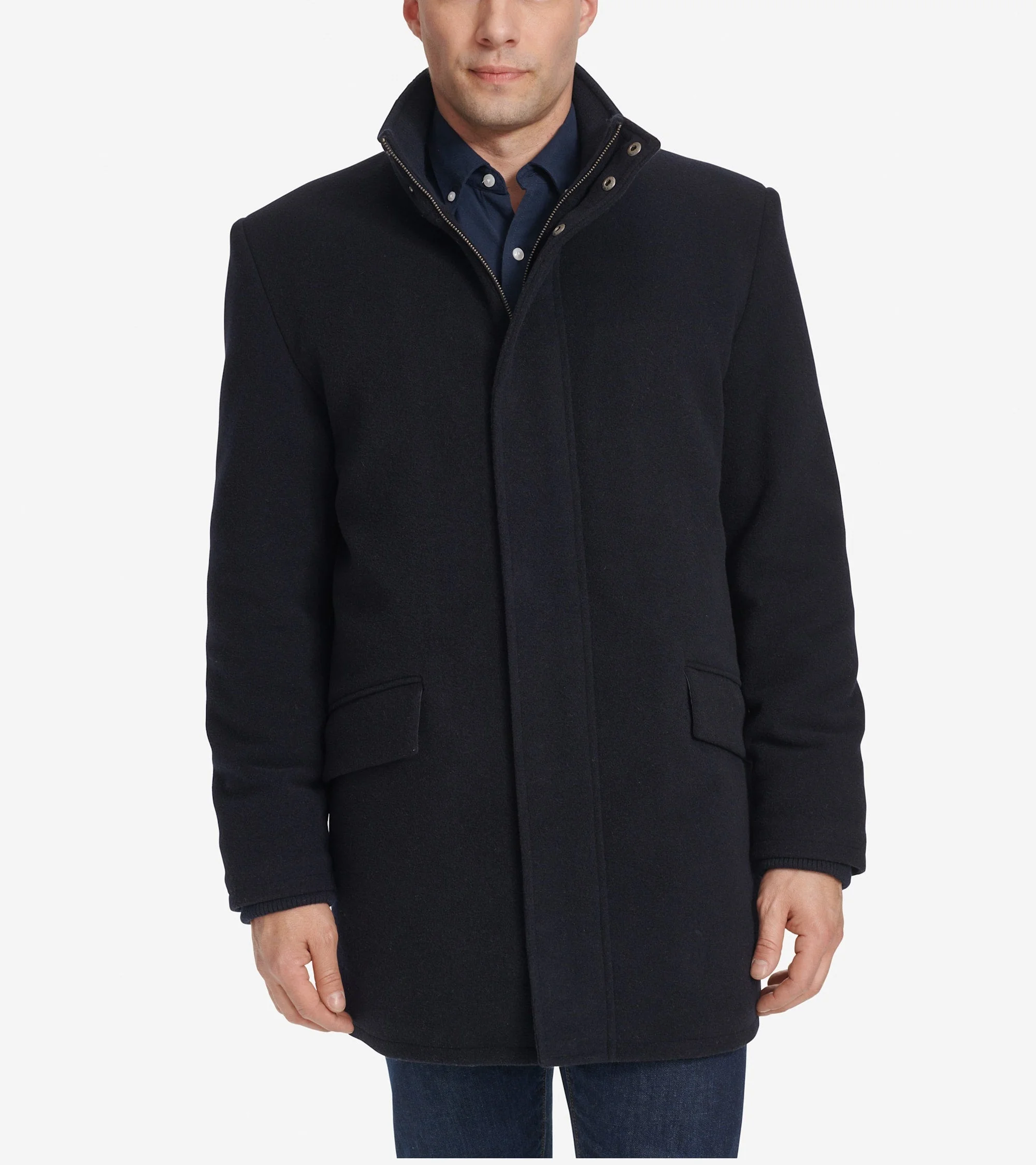 Men's Stand Collar Car Coat - 1