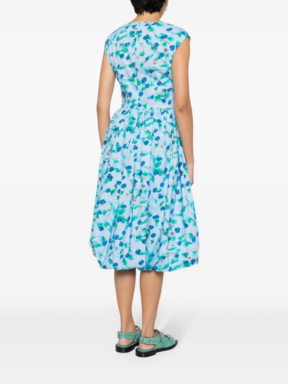 floral-print midi dress - 4