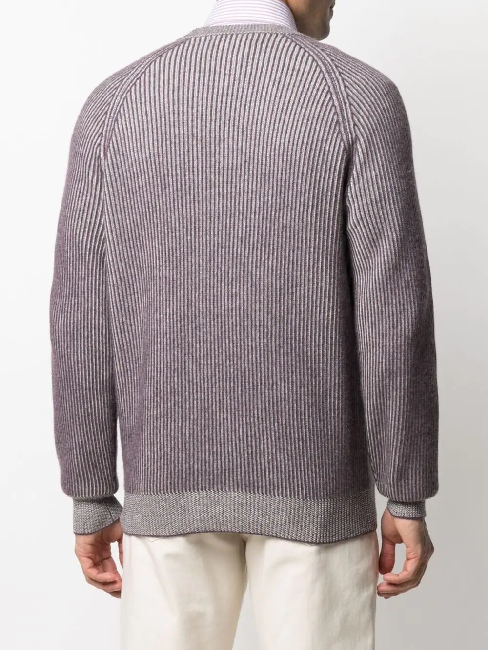 rib-knitted cashmere jumper - 4