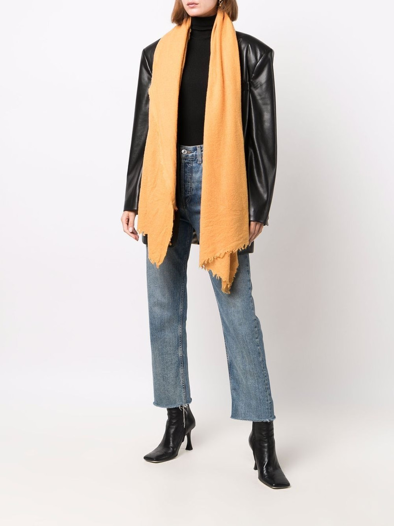 Faliero Sarti cashmere-blend frayed-edge scarf outlook