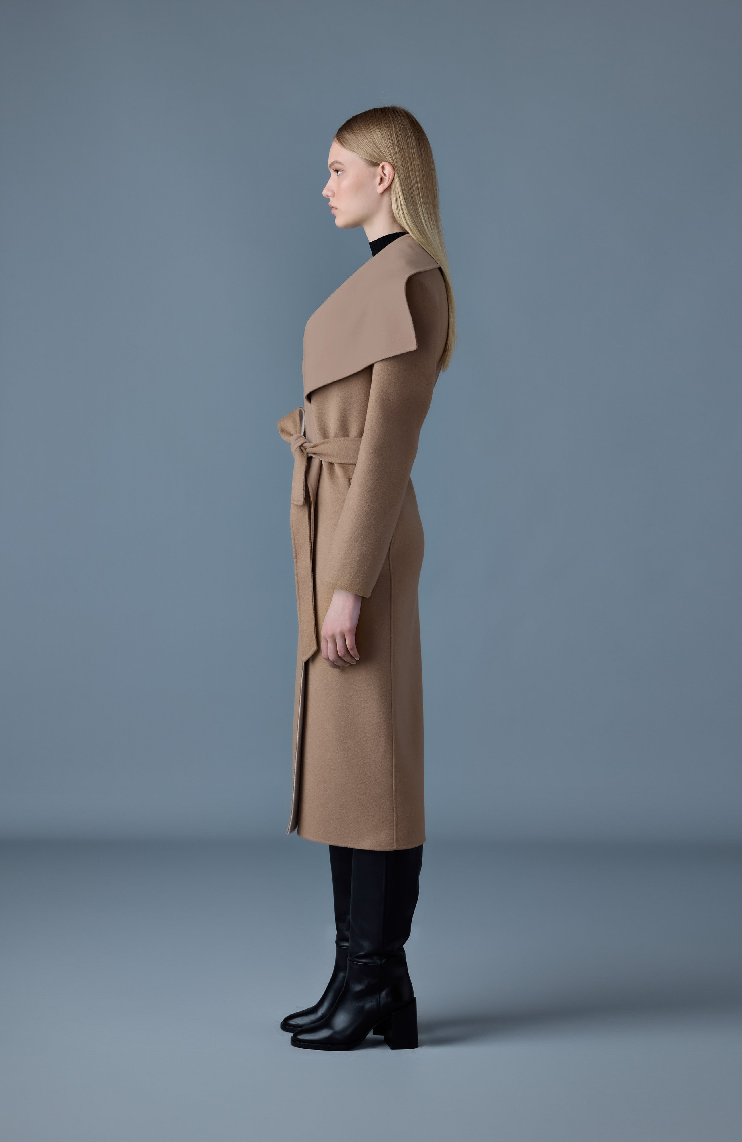MAI-CN Double-face wool wrap coat - 3