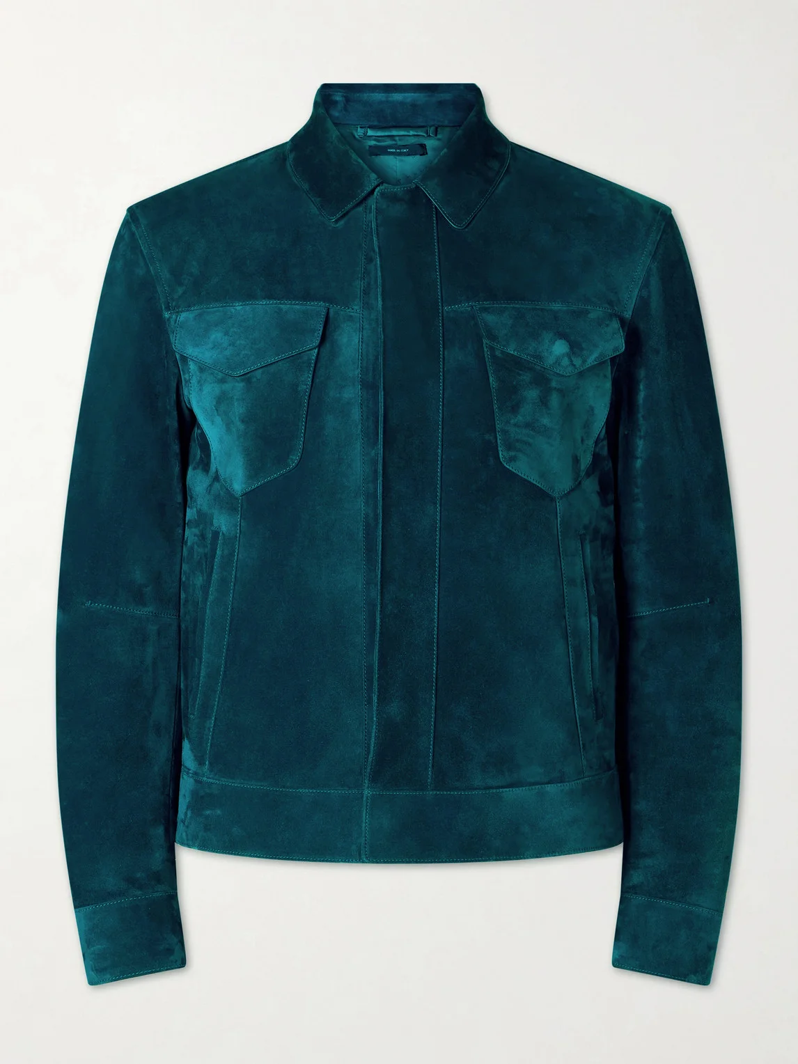 Slim-Fit Suede Jacket - 1