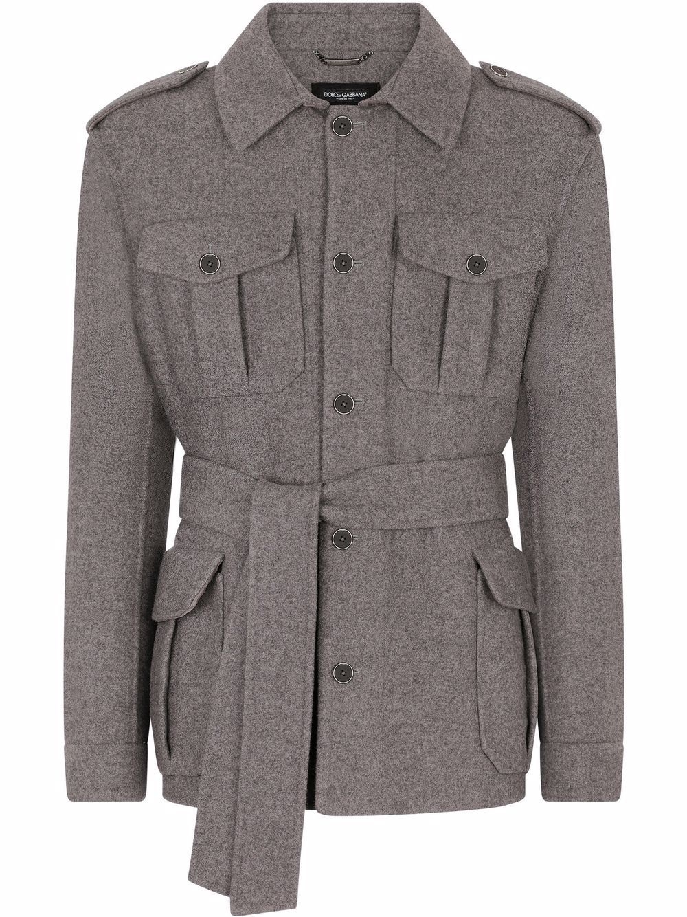 cashmere-blend military jacket - 1