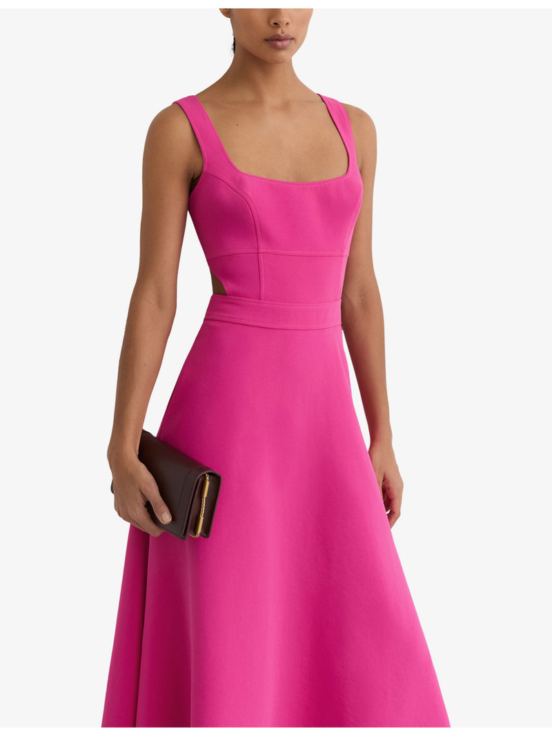 Dina Cut-Out Woven Midi Dress 3