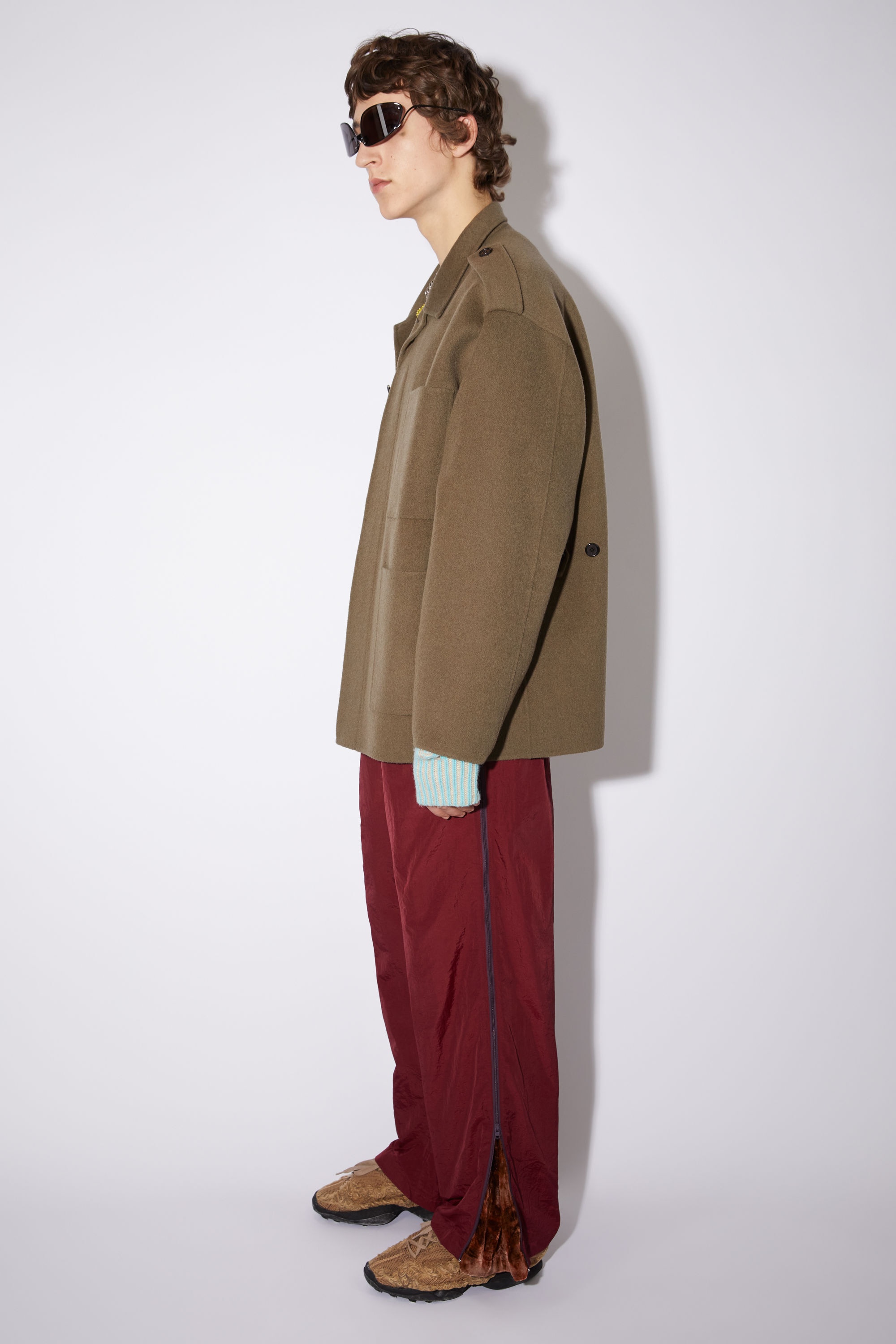 Wool jacket - Khaki green - 4