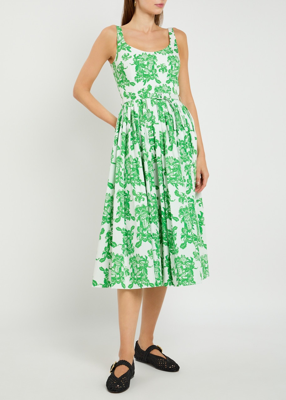 Emilia Wickstead Eglantine Printed Cotton-poplin Midi Dress - 4