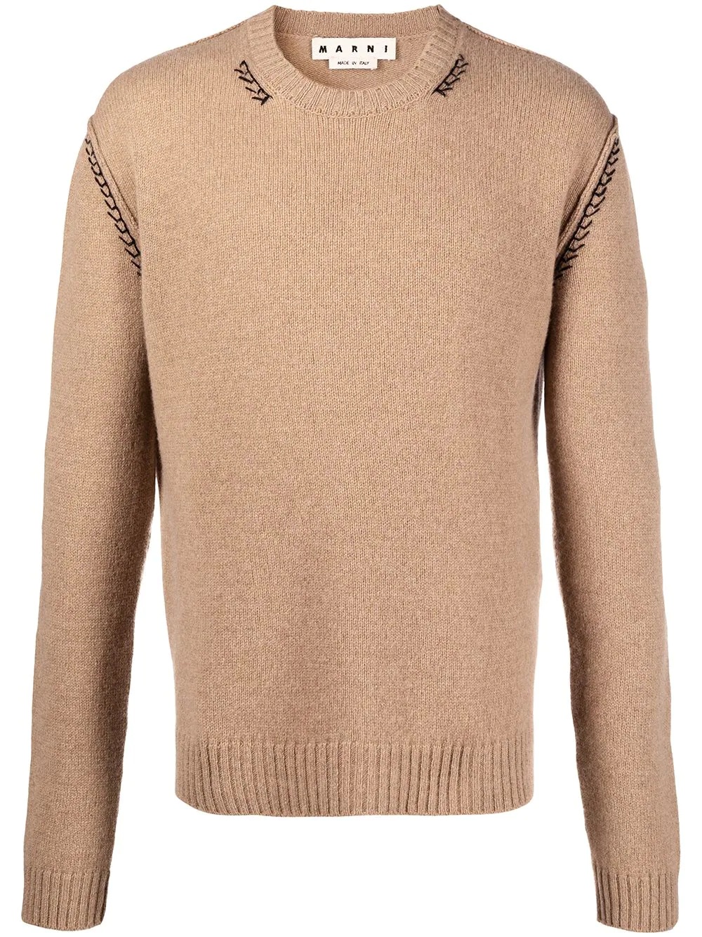 embroidered cashmere-blend jumper - 1