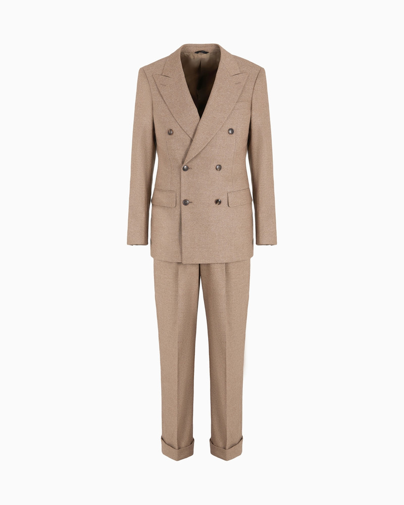 Royal Line double-breasted suit in stretch virgin wool and cashmere 1