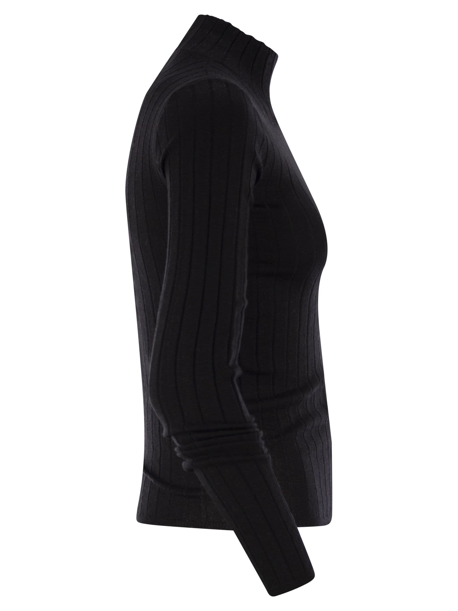 Brunello Cucinelli Women Lightweight Cashmere And Silk Broad Rib Sweater - 3