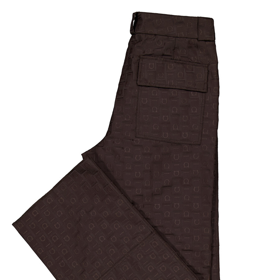 Ferragamo Straight Leg Monogram Pattern Trousers - 7