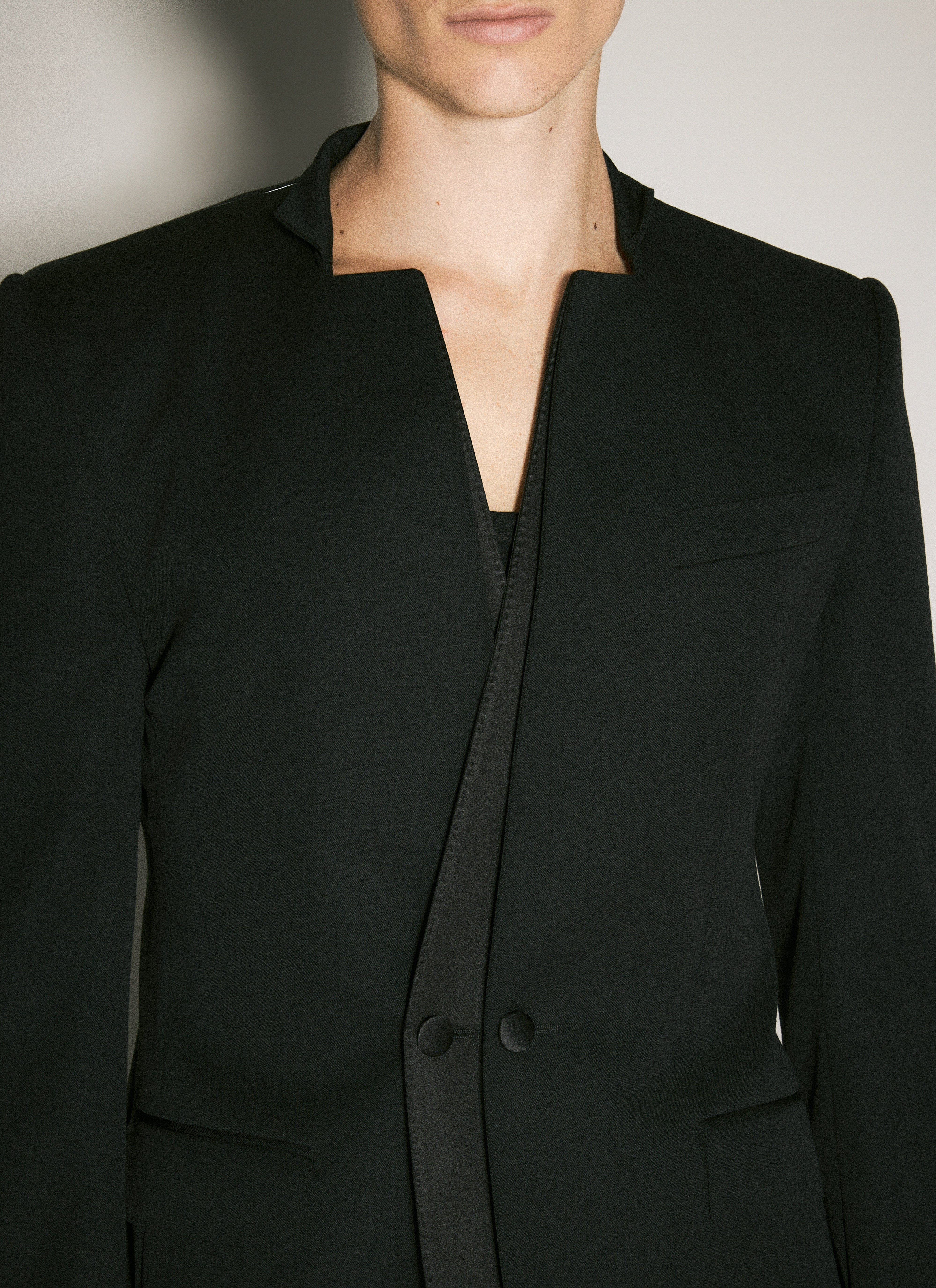 Single-Breasted Wool Jacket - 4