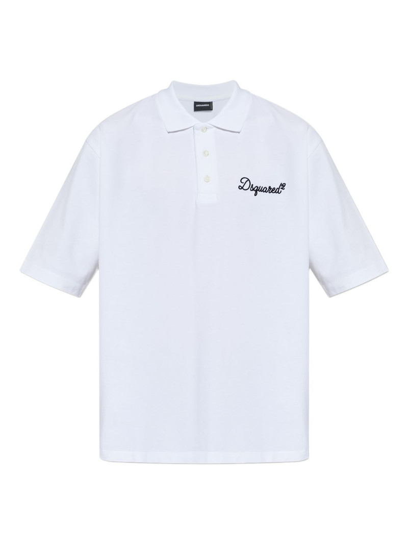 logo-embroidered polo shirt 1