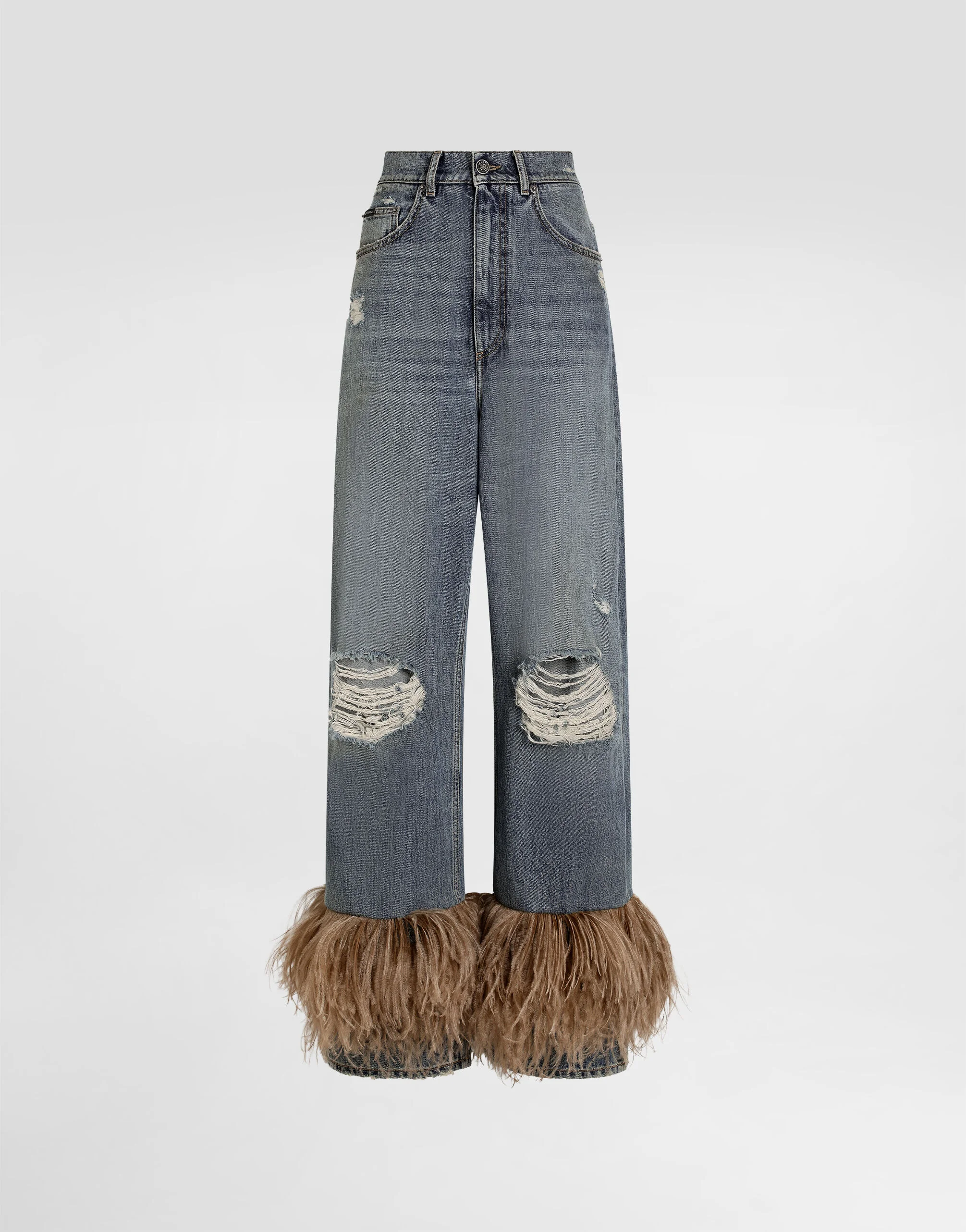 5-pocket denim trousers - 1