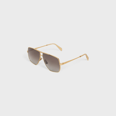 CELINE Metal Frame 25 Sunglasses in Metal with Polarized Lenses outlook