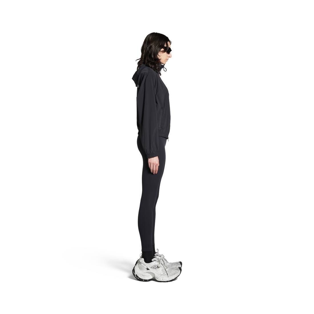 BALENCIAGA Women's Activewear Shrunk Windbreaker in Black
