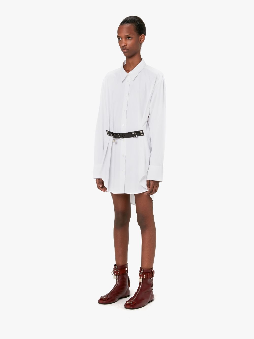PADLOCK STRAP SHIRT DRESS - 4