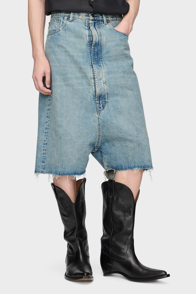 Maison Margiela Dropped-Rise Denim Bermudas outlook