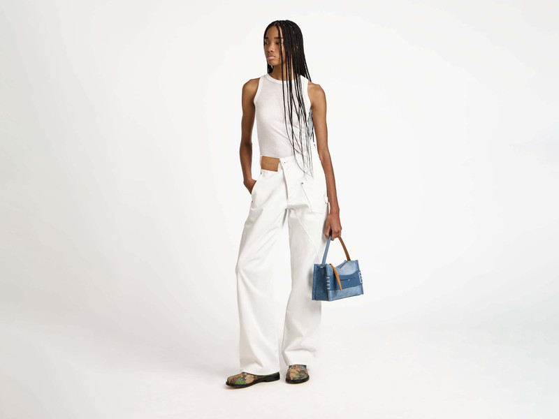LOAFER BAG IN MID-BLUE DENIM 11