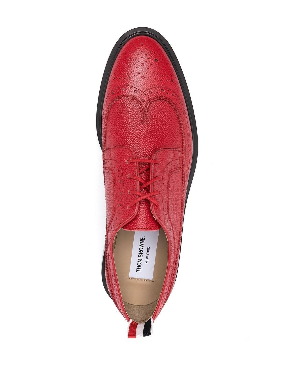 almond-toe leather brogues - 4