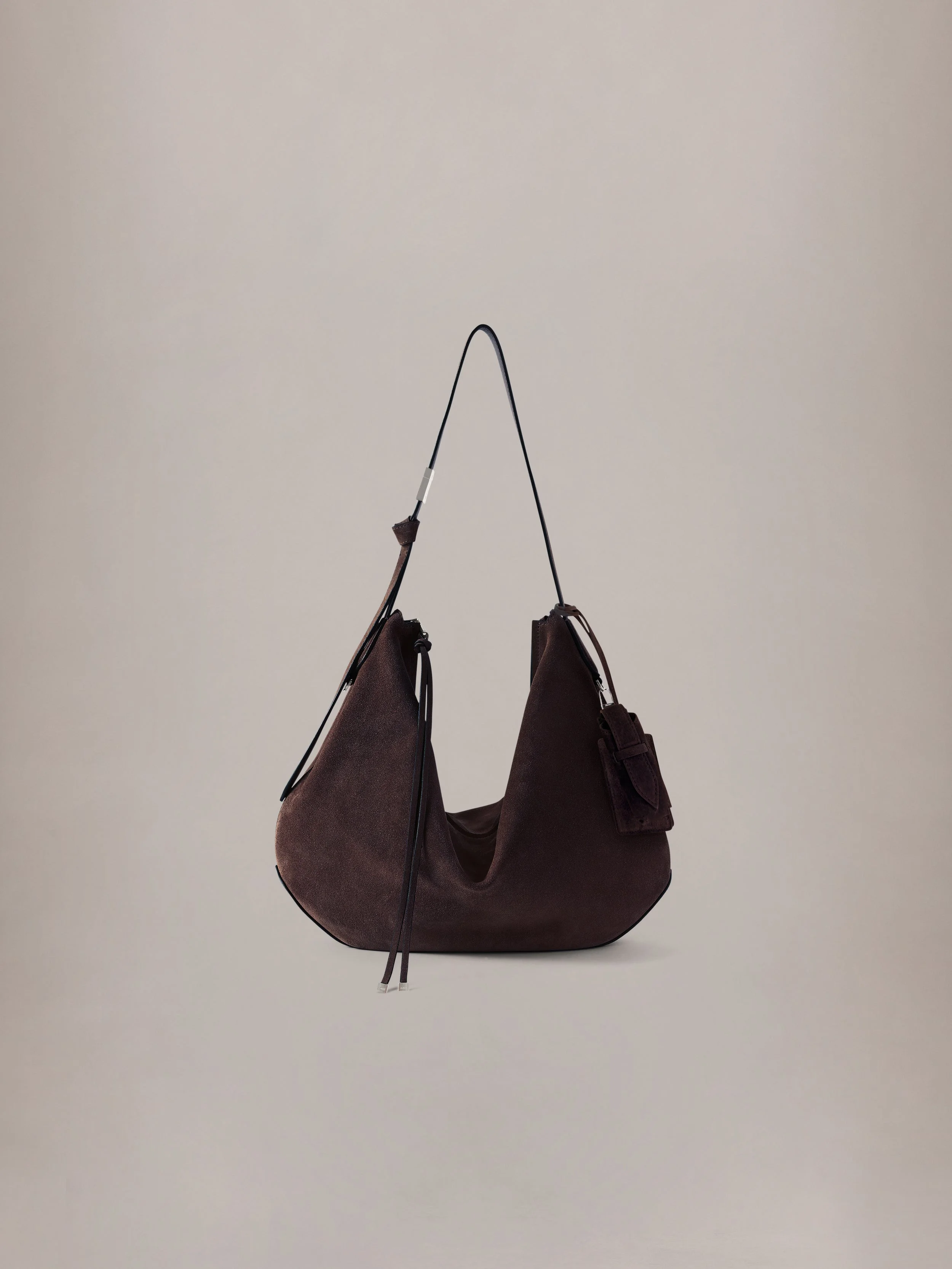 WOMEN'S SUEDE BISCOTTO SHOULDER BAG - 1