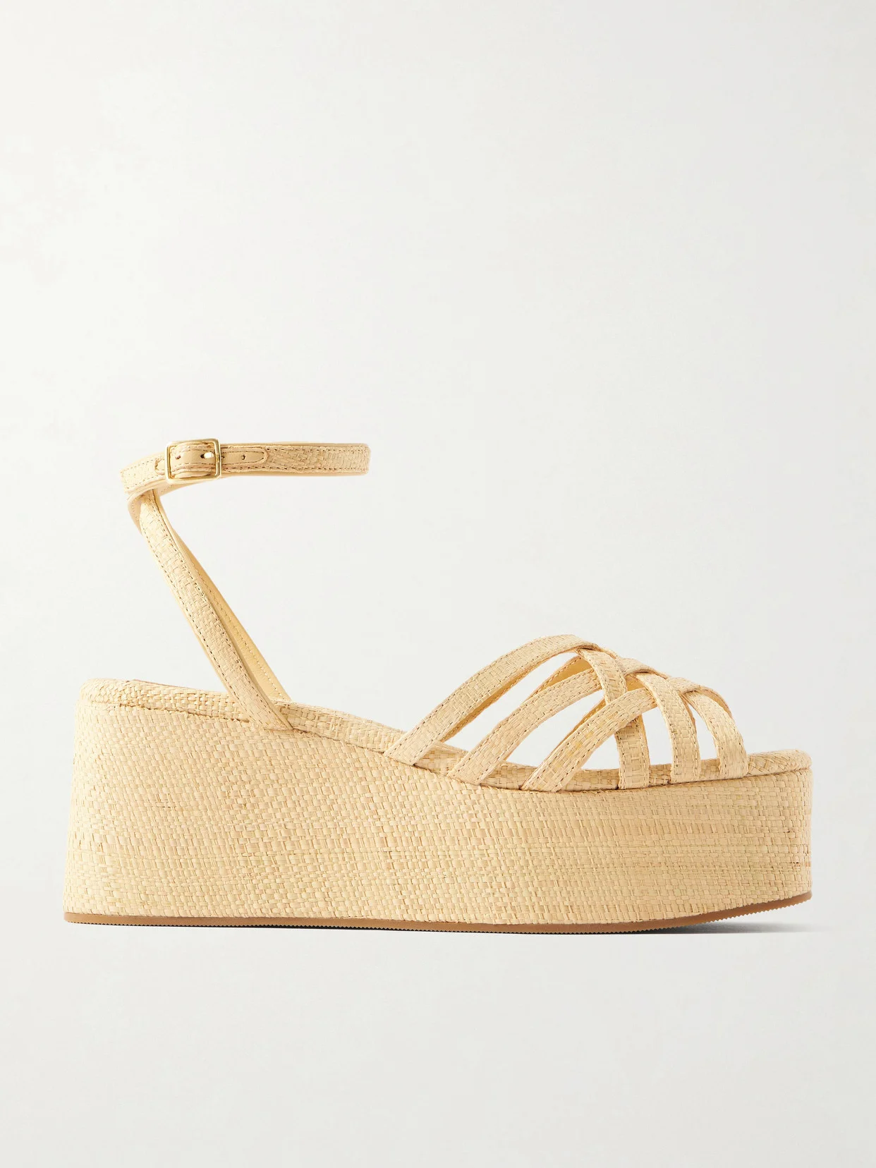 Channing Raffia Platform Wedge Sandals - 1